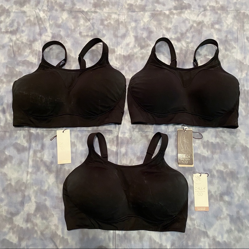 CALIA go all out high support black sports bra